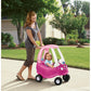 Little Tikes Princess Cozy Coupe Ride-On Toy, Large Magenta Plastic Car with Doors, Steering Wheel, Horn, Model 630750M