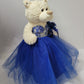KINNEX COLLECTIONS SINCE 1997 20'' Teddy Bear with Elegant Dress (Centerpiece) ~ B16631N-15 (Royal Blue)