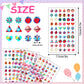 AUGSUN Sticker Earrings, 240 Pieces Stick on Earring for Girls Self-Adhesive Sticky Earrings 3D Glitter Craft Crystal Stickers