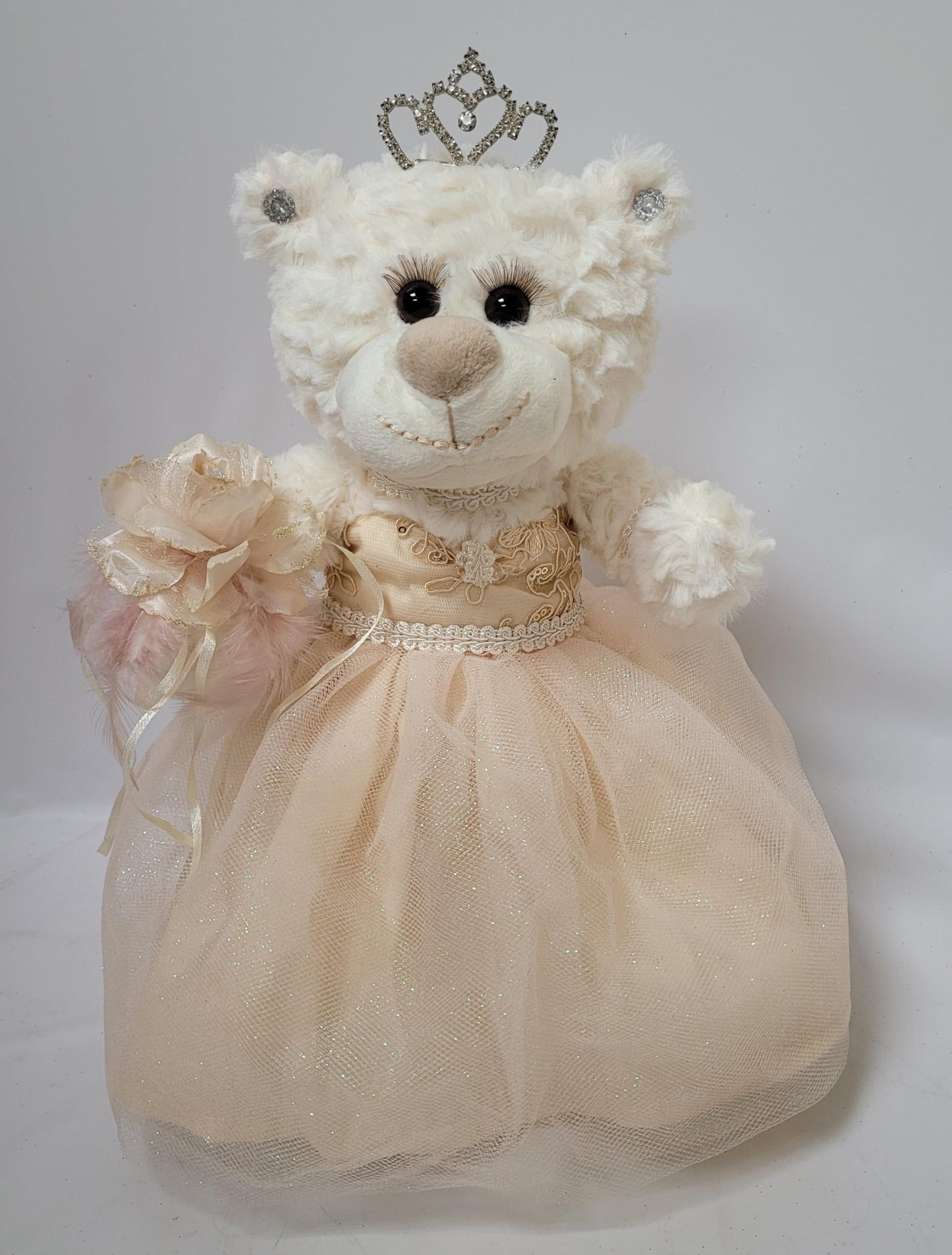 Kinnex Collections Since 1997 12' Quince Anos Quinceanera Last Doll Teddy Bear With Dress (Centerpiece) ~ Arc09831-34 (Champane)