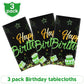 Breling 3 Pack Birthday Party Supplies Confetti Sprinkles Happy Birthday Tablecloths Starry Table Covers For Kids Adults Birthda