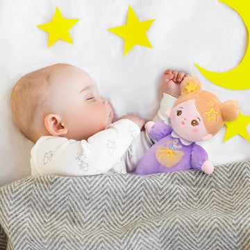 Ouozzz Soft Baby Doll For Girls - My First Baby Doll Birthday Gifts For Girls Plush Rag Dolls Daisy Purple Dress Toy For Toddlers Kids Infants 10'