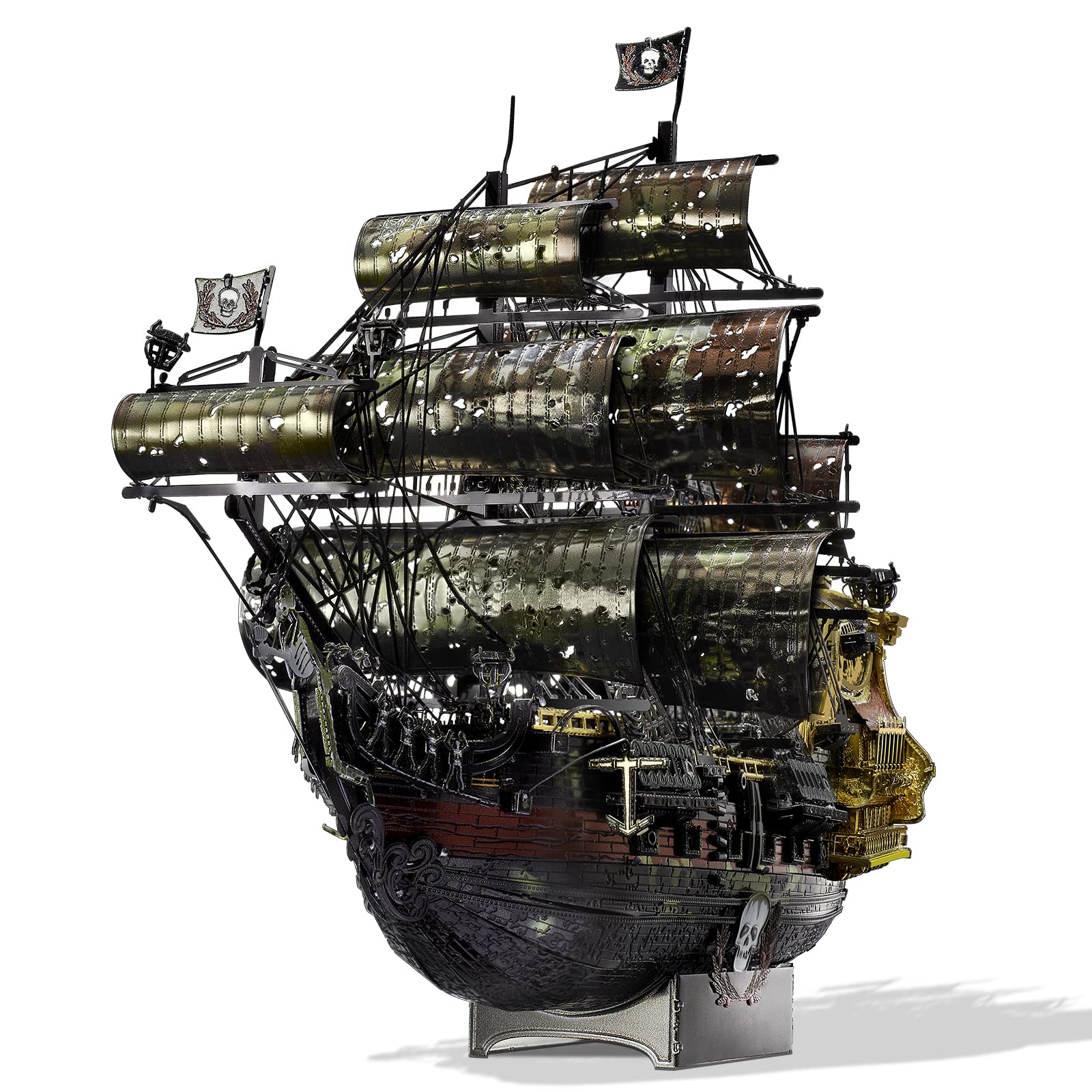 Piececool 3D Metal Puzzles for Adults, The Queen Anne s Revenge Pirate Ship Model Kits, 3D Watercraft Model Building Kit, DIY C