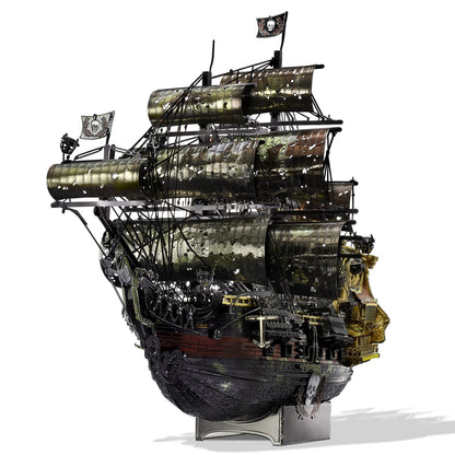 Piececool 3D Metal Puzzles for Adults, The Queen Anne s Revenge Pirate Ship Model Kits, 3D Watercraft Model Building Kit, DIY C
