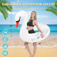 Sinbyuer Swan Inflatable Pool Floats, Large Pool Float Water Floaties For Adults, 42'' Pool Inner Tube Swim Tube Ring With Fast