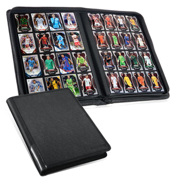 16-Pocket Trading Card Binder Holds 1024 Cards - enhanced PU Leather Album  Ringless Side LoadingTrading Card Album Sturdy 3x4 Card Holder for MTG  TCG  YuGiOh  Game Cards & Sports Cards (Black)
