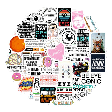 Bulbacraft 100Pcs Funny Eye Doctor Stickers, Optometrist Stickers, Funny Optometry Gifts For Women, Ophthalmology Gifts, Eye Doc