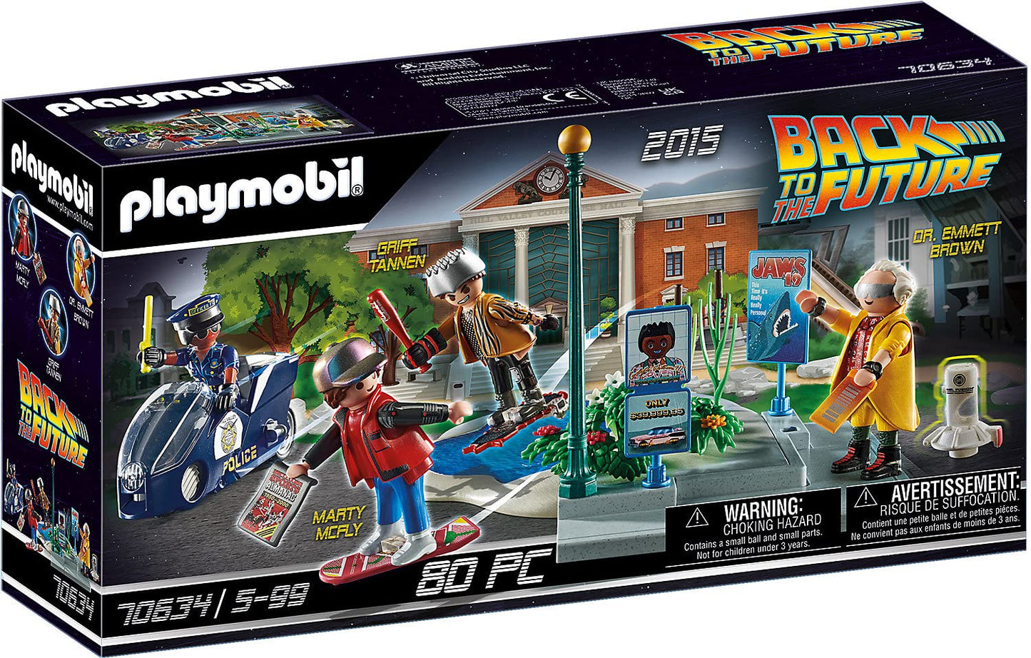 Playmobil Back to The Future Part II Hoverboard Chase Set, Multicolor, Standard Size, Model 70634, Plastic Material