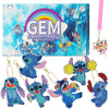 Matharago Diamond Art For Kids 6 Pcs Diy Diamond Painting Keyrings Set, Painting By Number Gem Keychains Craft Kits For Kids Age