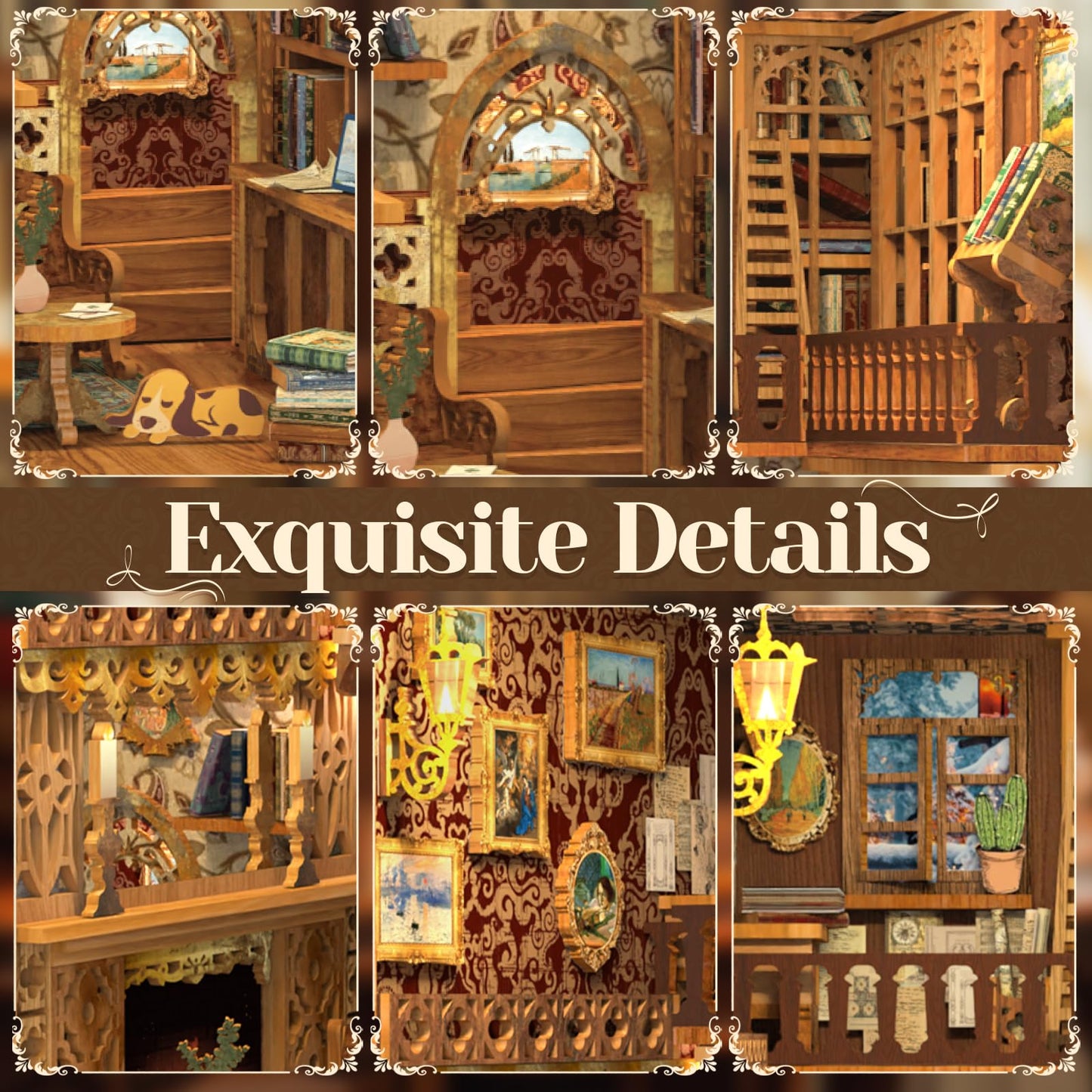 CUTEBEE Book Nook Kit - DIY Miniature House Dollhouse Kit for mature-themed and Teens  Booknook Bookshelf Decor Alley Model Build with LED Light  Gifts for Family and Friends (Eternal Bookstore)