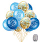 Shuntai First Birthday Balloons Blue 1St Birthday Party Decorations Gold Latex Confetti Balloon For 1 Birthday Themes Party Supp