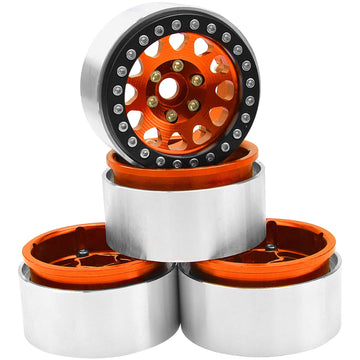 4Pack Vgoohobby Alloy 1.9'' RC Beadlock Wheels Rims 12-Spoke Thickness 30mm Compatible with Axial SCX10 D90 Traxxas TRX4 RedCat