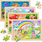 Wooden Puzzles for Kids Ages 4-6, 4 Pack with 24 Pieces Unicorn, Mermaid, Princess, Elf Wooden Puzzles for Toddlers Set, Educati