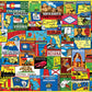 White Mountain Puzzles State Stickers, 1000 Pieces Jigsaw Puzzle