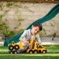 CatToysOfficial, CAT Construction Heavy Mover, Semi Truck and Trailer with Mini Crew Wheel Loader, Lights and Sounds, Ages 3 and