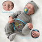 Fockof Realistic Reborn Baby Dolls Reborn Baby Boy-17-Inch Lifelike Newborn Baby Dolls Vinyl Full Body Realistic Baby Doll Real Baby Doll Gift For Kids Age 3 + (Blue)