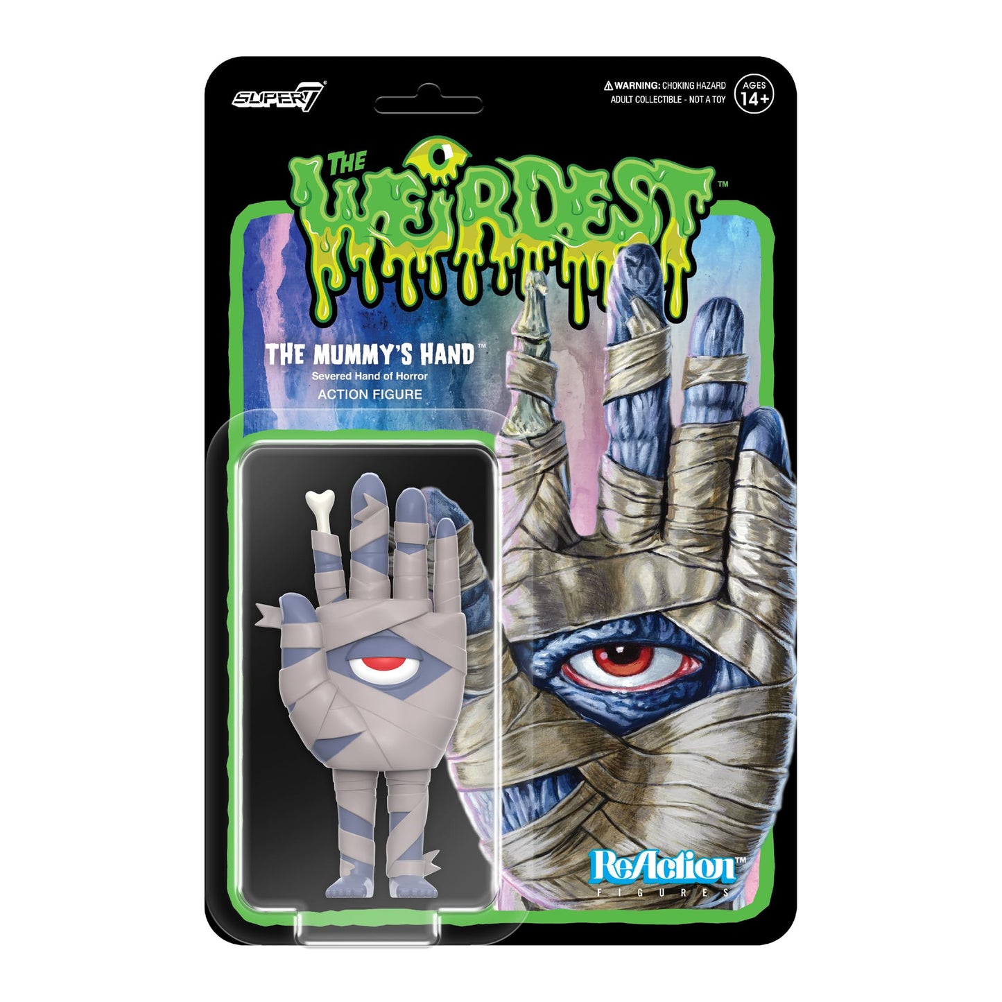 Super7 The Weirdest Mummy's Hand - 3.75 The Weirdest Action Figure Campy Horror Collectibles and Retro Toys