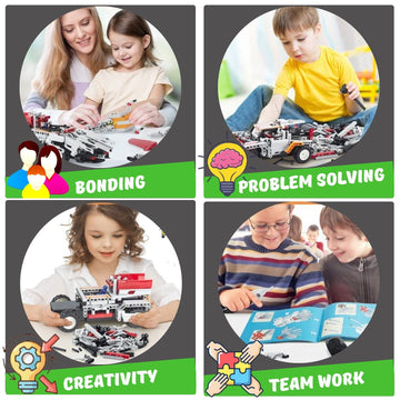 Stem Remote Control Car Building Toy Set For Kids 2 In 1 Snap Together Model Cars Kit To Build With 326 Pieces Cool Engineering Project Best Birthday Gifts For Boys Age 7-12 + Years Old