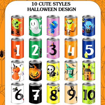 Halloween Carnival Games, Halloween Party Games Bean Bag Toss Game For Kids And Adults Carnival Metal Cans With 3 Bean Bags For Holiday Birthday Party Outdoor Indoor Games