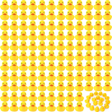 Zhanmai 300 Pcs Rubber Duck Bath Toys, Mini Float Squeak Ducks Bulk For Tiny Baby Shower Preschool Bathtub Toy Pool Party Supplies Birthday, Yellow(2.17 X 1.97 X 1.65 Inch)