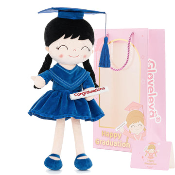 Gloveleya Baby Girl Gifts Graduation Plush Girls Dolls Congratulation Gift For Kindergarten Royal Blue 16 Inch