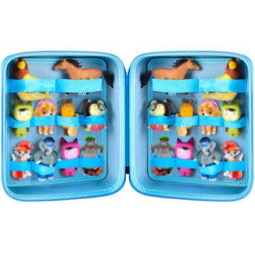 Paiyule Case Compatible With Tonies Figures Audio Play Character, Figurine Storage Holder For Toniebox Characters For Kids, Toy Organizer Box(Bag Only) Blue