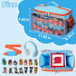 ahzske Toniebox Carrying Case - Large Blue Storage Bag, Waterproof Oxford Fabric, 14 Elastic Bands for Tonies Figures, Travel Organizer