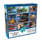 Buffalo Games 1000 Piece Jigsaw Puzzle - Darrell Bush North Country - Large Multicolor Cardboard 26.75 x 19.75 for Adults