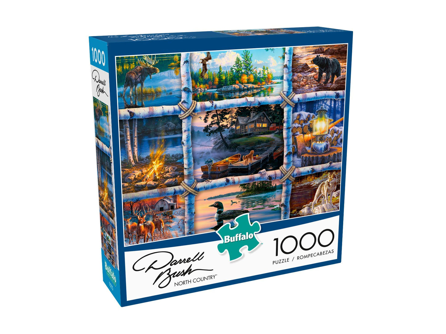 Buffalo Games 1000 Piece Jigsaw Puzzle - Darrell Bush North Country - Large Multicolor Cardboard 26.75 x 19.75 for Adults