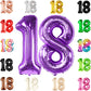 Katchon, Purple 18 Balloon Numbers - Huge, 40 Inch | 18 Number Balloons | 18Th Birthday Balloons, 18Th Birthday Decorations For Girls | 18 Balloon Numbers Purple, 18Th Birthday Decorations For Boys