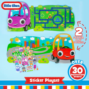 Repositionable Little Tikes Sticker Playset – Car & Truck Stickers For Kids Ages 3+