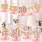 9Pcs 30Th Birthday Decorations Pink Rose Gold Honeycomb Centerpieces For Women,Happy 30Th Birthday Table Centerpieces Party Supp