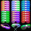 Batweet 60 Pcs Glow In The Dark Glasses, 6 Colors Led Glasses Bulk Party Supplies For Kids And Adults, Glow Neon Party Favors To