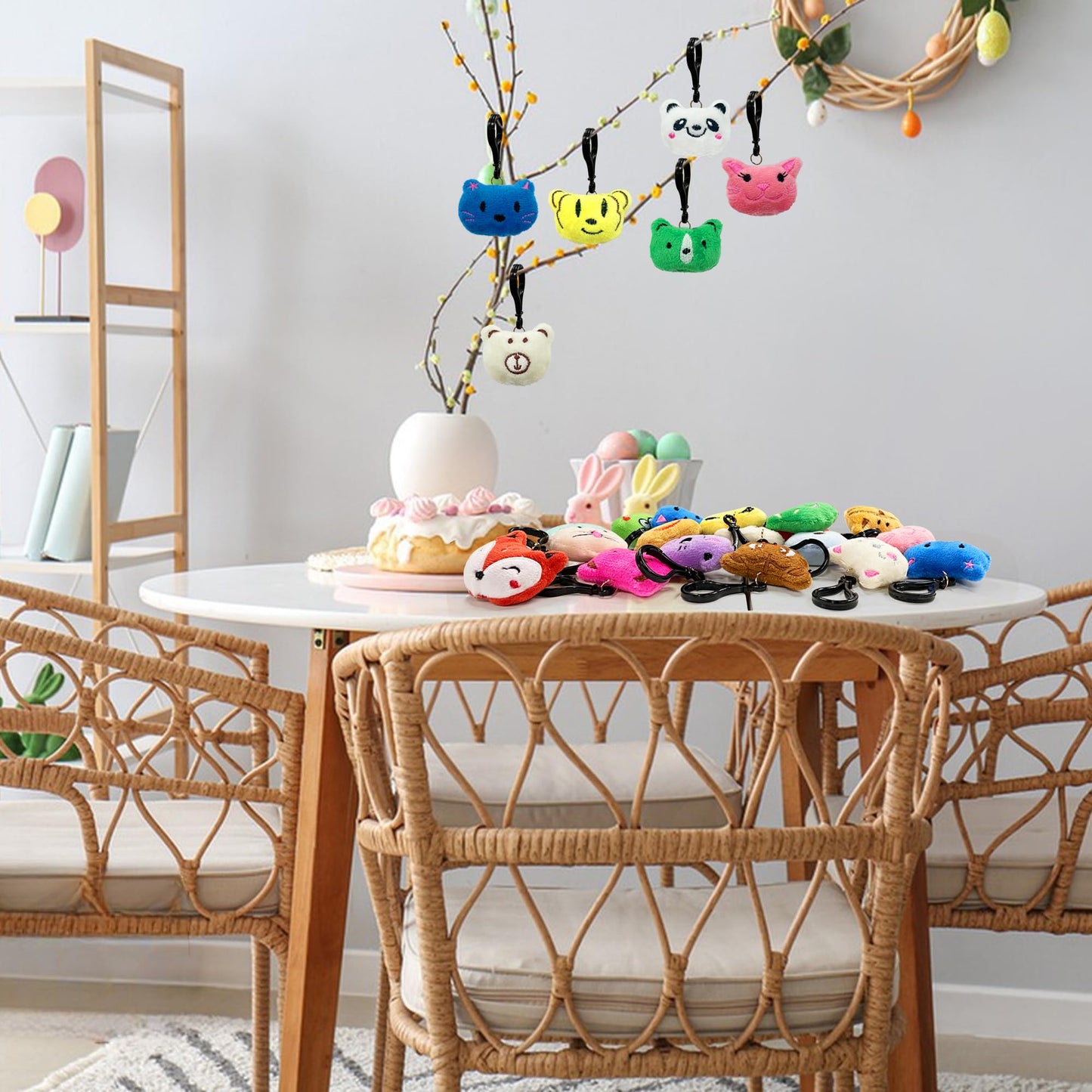 Xipegpa 36 Pcs Mini Plush Animals Toys Small Stuffed Animal Keychains For Goodie Bags Party Favors Classroom Prizes And Easter B