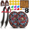 RICHNESS Kids Play decorative replica blades and Shields Foam decorative replica blade and Shield with Pirate Map and Treasures Toy  for Kids Dress Up and Costumes Pack of 2 Players  