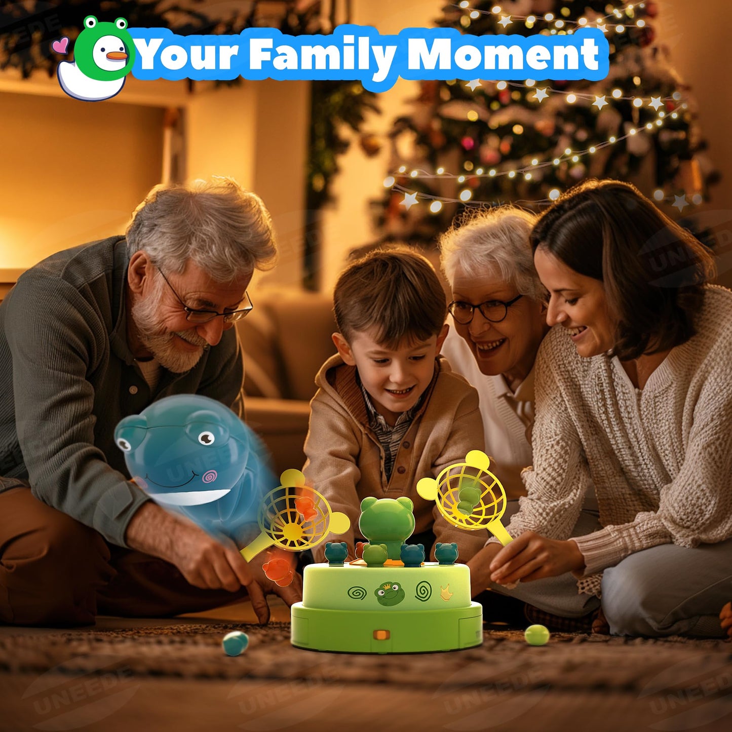 Uneede Frog Bounce And Catch Game Toys,Popping Board Games For Kids Age 4-6,Frog Pop Up Game,Catching Music Games For Kids 4-8 8