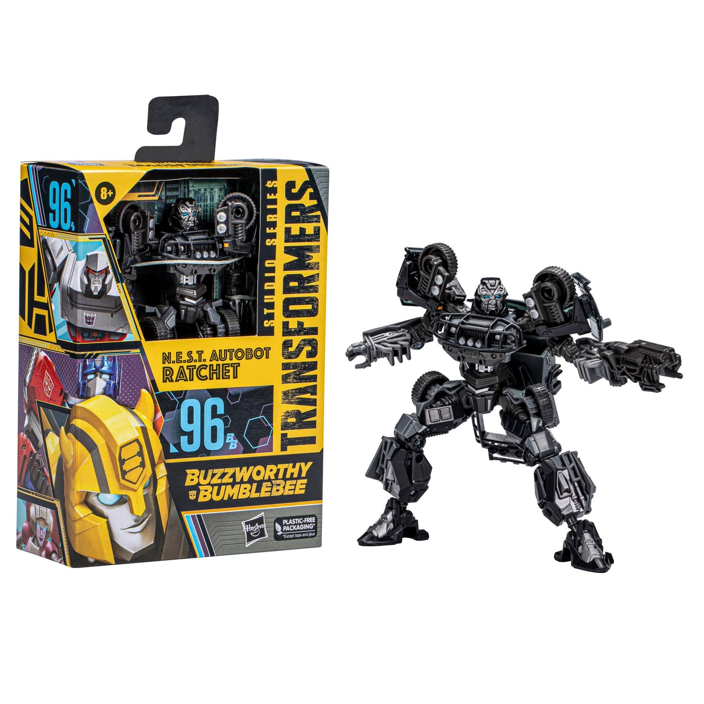 Hasbro,Transformers Studio Series 96 Buzzworthy Bumblebee N.E.S.T. Autobot Ratchet Deluxe Action Figure