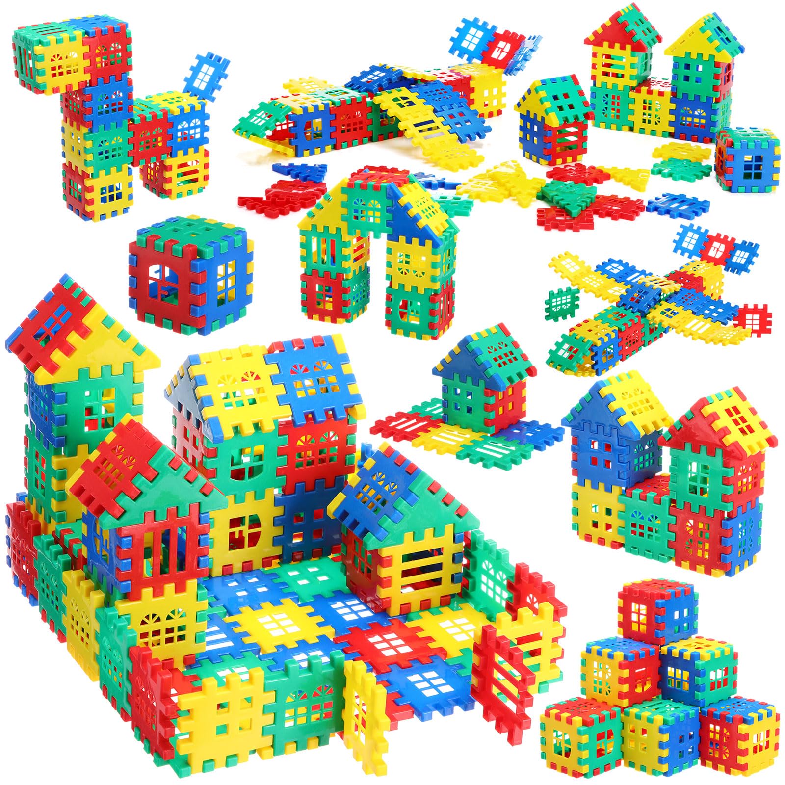 Sonwyoung 310 Pcs Interlocking Building Blocks For Kids Building Toys For Kids Kindergarten Toy Building Sets Preschool Toys For