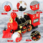Christmas Train Set With Bridge,Smoke, Light And Sounds Effect, Kids Electric Train Set, Toy Train Set For Around Tree, Train To