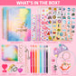 R Ruckerco Girls Diy Diary 54 Pcs Girls Diary Set,Toys For Ages 8-13,Diy Stationery Set, Thin Stickers And Little Girls Daily Su