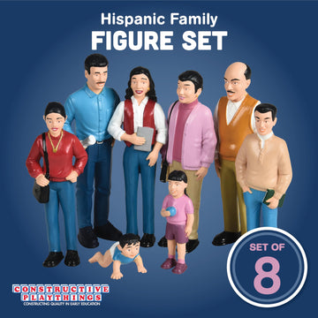 Creative Minds Marvel Education Hispanic Family Toy Figure Set for Kids Ages 3+, Set of 8 Inclusive and Diverse Dollhouse Toy Fi