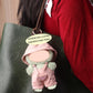 17cm Clothes Set(NO Doll)  Cute Hat & Unique Pocket Design Overalls Dress-up Set  Handmade Clothing Designed for 17cm Doll.(Overalls (Pink))