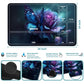 Rwutytiul Butterfly Flower Card Playmat 24 X 14 Inch With Tube Bag, Card Gameplay Playmat With Zones Commander Deck Board Mtg Rp