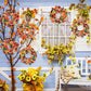 12 Sets Thanksgiving Wreath Decorations, Thanksgiving DIY Foam Wreath Signs Fall Craft Kit Turkey Maple Leaves Pumpkin Foam Stic