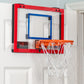 Pop-A-Shot Mini Basketball Hoop for Kids & Adults - Over The Door, 17x12.5 Inches, Plexiglass, Orange, Includes 2 Basketballs & Pump