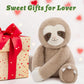 MorisMos Sloth Stuffed Animals Duo - 12" Brown Plush, Freezable & Microwavable, Perfect for Kids & Gifts