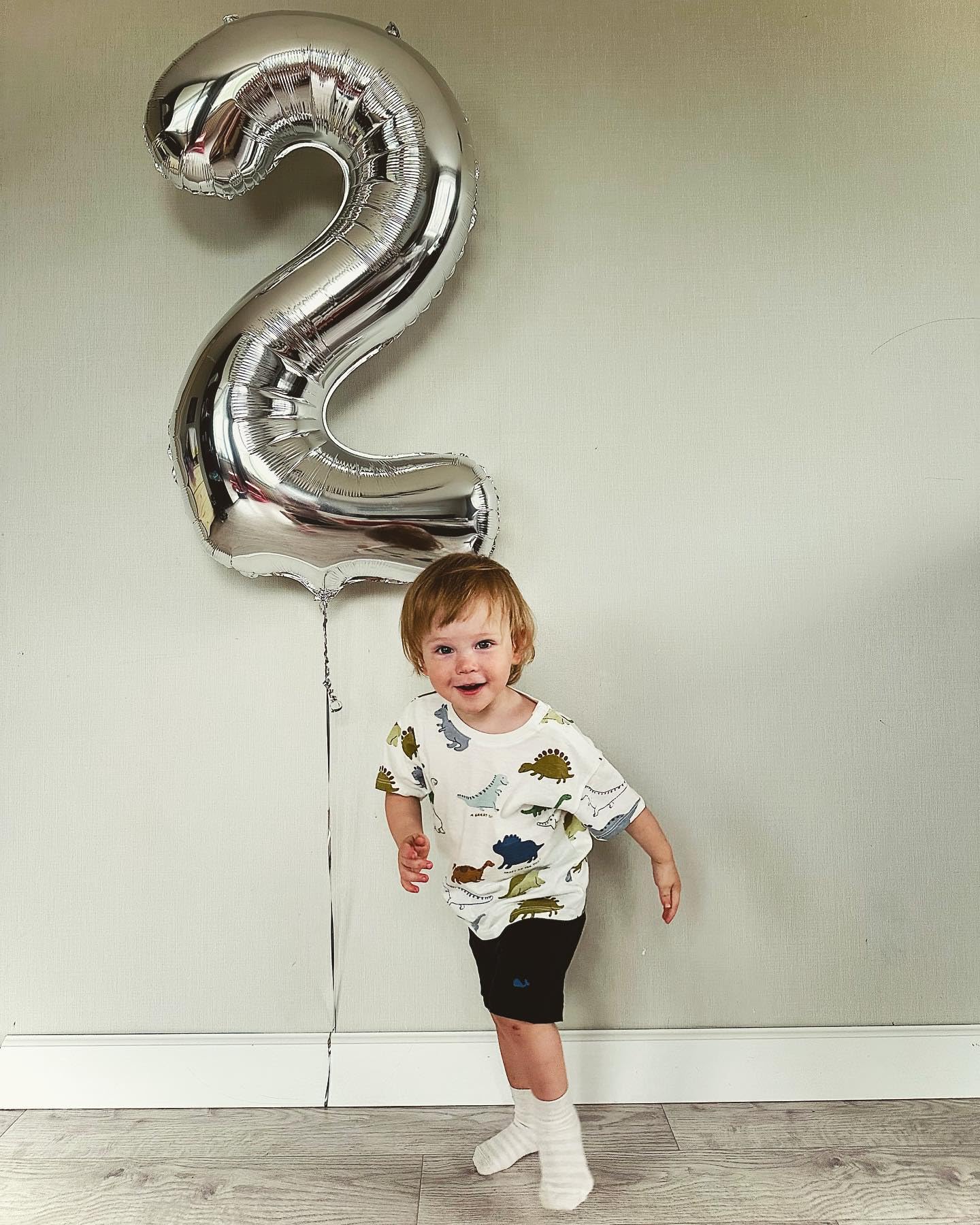 Silver Number 2 Balloon 40 Inch, 2 Balloon Number, 2Nd Birthday Decorations For Baby Girls Boys Toddlers