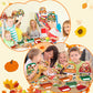 Cy2Side Fall Truck Stickers Scene - 12Pcs Hello Autumn Stickers Scene For Kids Make A Truck Sticker Scene With Pumpkin Maple Make Your Own Fall Truck Art Craft Diy Fall Party Games Class Activities