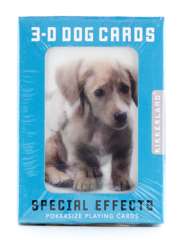 Kikkerland 3-D Waterproof Playing Cards, Durable Plastic, Standard Poker Size, Cards For Teens, Adults, Friends & Family