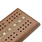 Sterling Games Wooden Cribbage 12 Inch Double Track Cribbage Board With Rich Italian Inlaid 2 Players